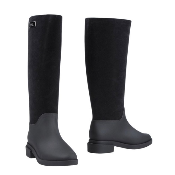 Melissa Shoes - Melissa black flocked boot